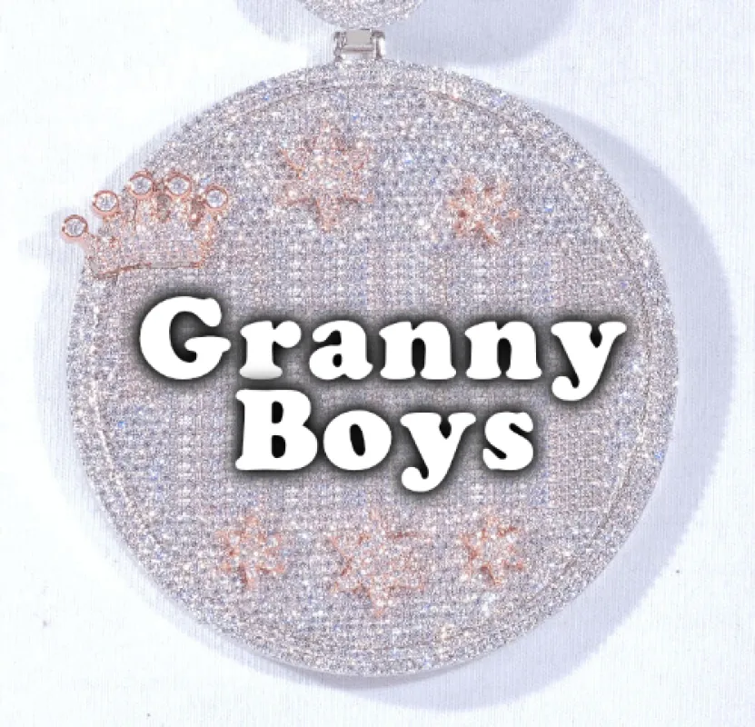 CUSTOM LETTER NECKLACE 3D BIG CROWN DISC sold by The GUU Shop