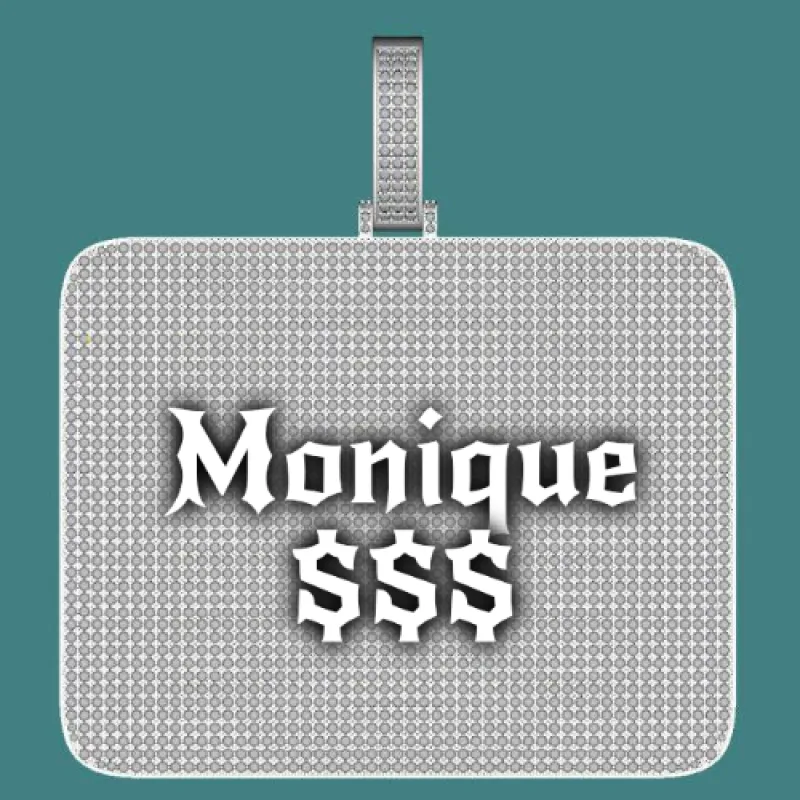 CUSTOM LETTER NECKLACE 3D BIG SQUARE sold by The GUU Shop