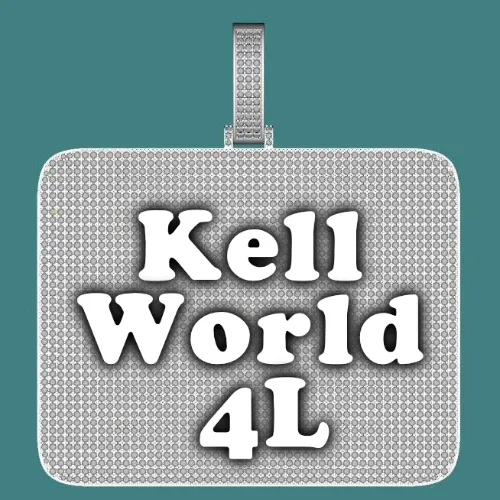 CUSTOM LETTER NECKLACE 3D BIG SQUARE sold by The GUU Shop