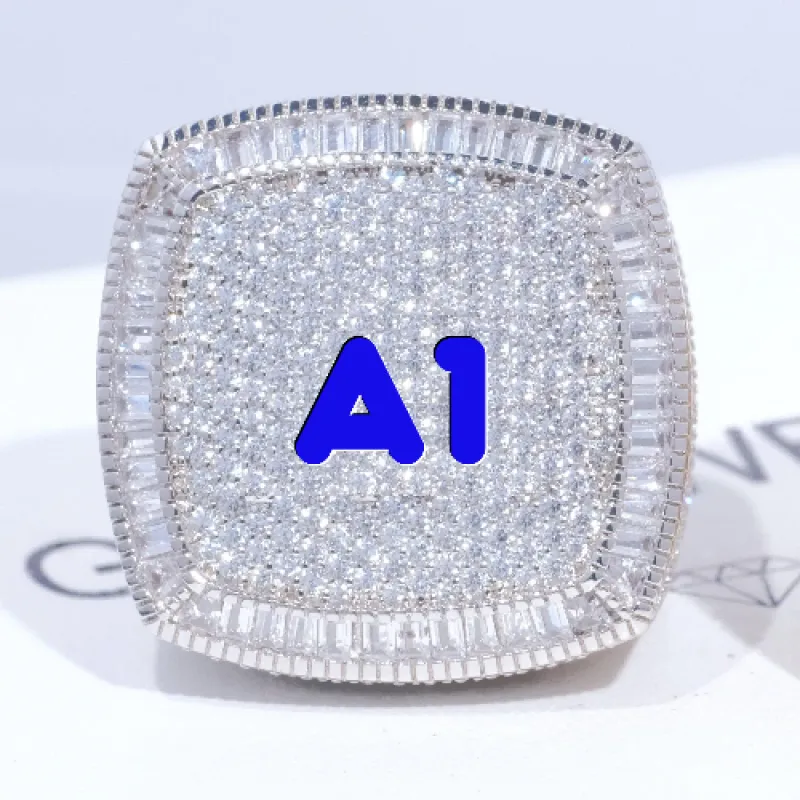 CUSTOM LETTER 3D ICED RING sold by The GUU Shop