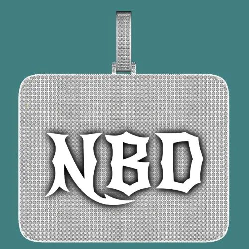 CUSTOM LETTER NECKLACE 3D BIG SQUARE sold by The GUU Shop