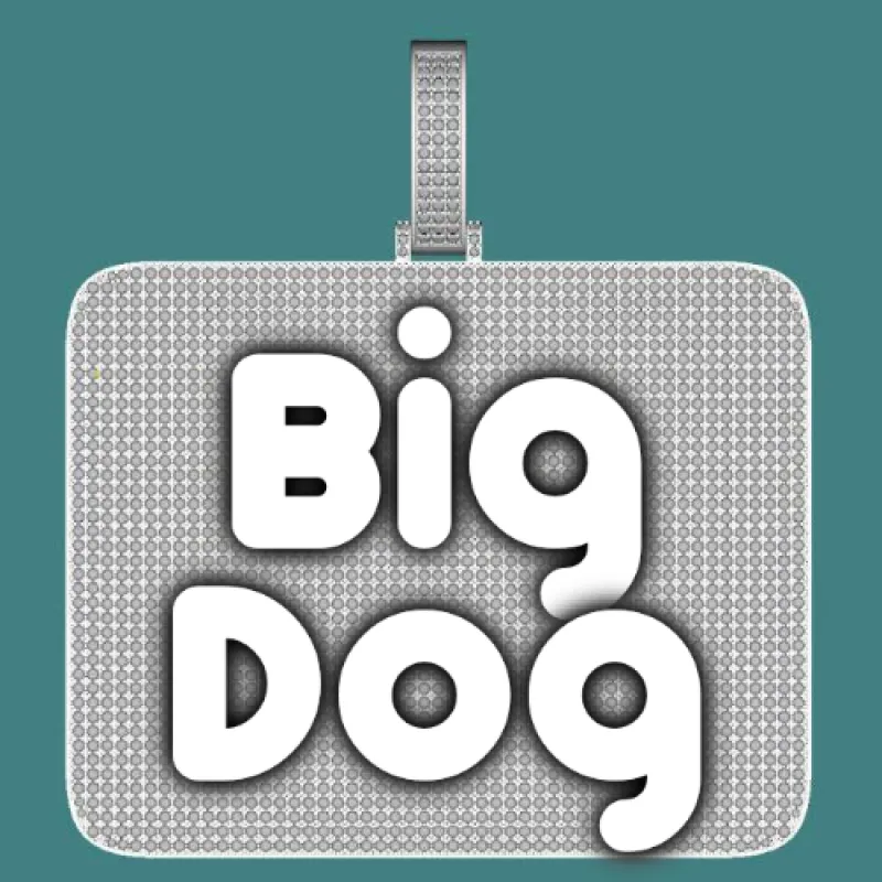 CUSTOM LETTER NECKLACE 3D BIG SQUARE sold by The GUU Shop