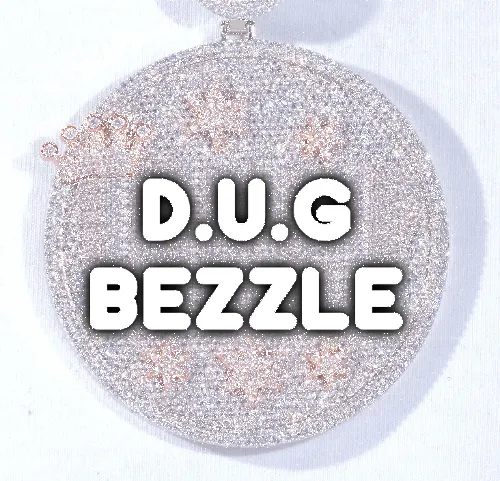 CUSTOM LETTER NECKLACE 3D BIG CROWN DISC sold by The GUU Shop