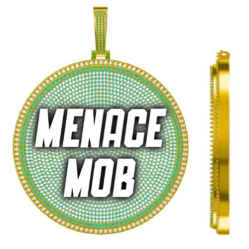 CUSTOM LETTER NECKLACE 3D BIG DISC sold by The GUU Shop