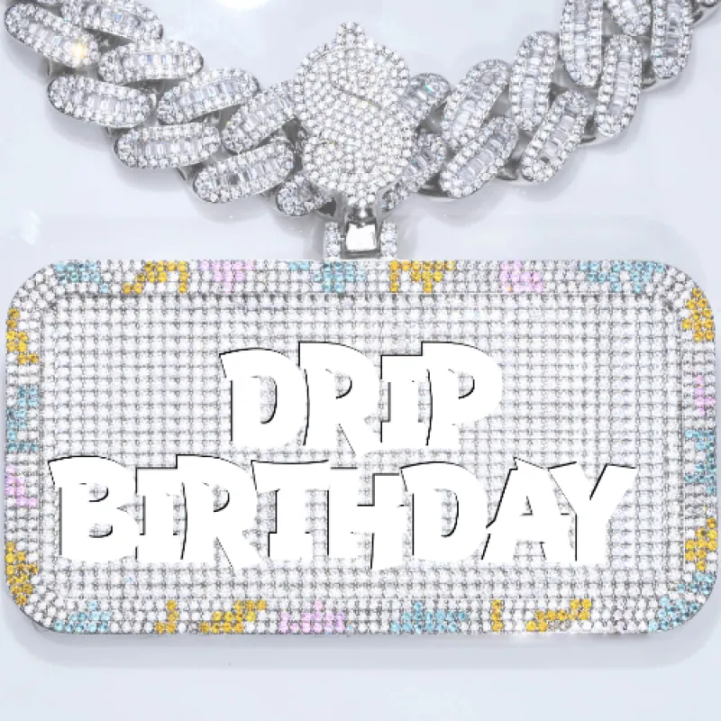 CUSTOM LETTER NECKLACE 3D COLORFUL SQUARE sold by The GUU Shop