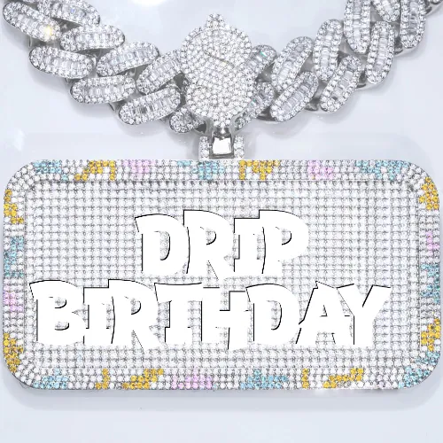 CUSTOM LETTER NECKLACE 3D COLORFUL SQUARE sold by The GUU Shop