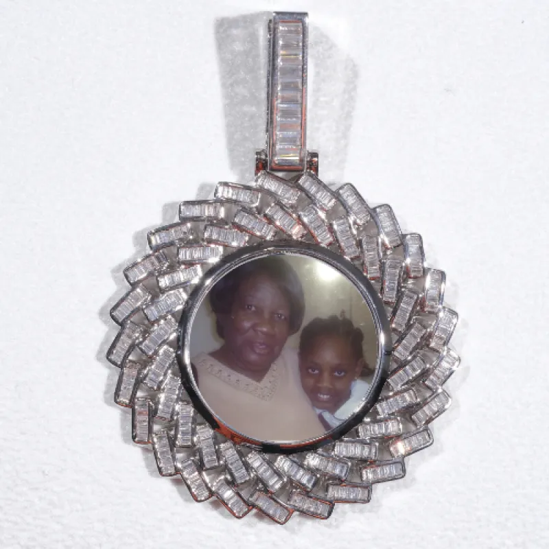 Large 3D Baguette Custom Picture Pendant sold by The GUU Shop