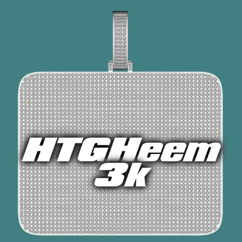 CUSTOM LETTER NECKLACE 3D BIG SQUARE sold by The GUU Shop