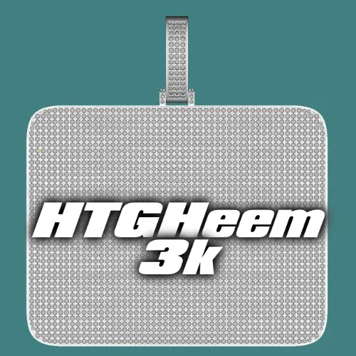 CUSTOM LETTER NECKLACE 3D BIG SQUARE sold by The GUU Shop