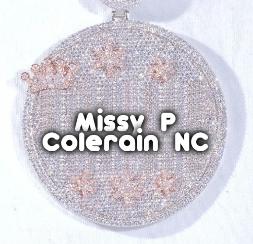 CUSTOM LETTER NECKLACE 3D BIG CROWN DISC sold by The GUU Shop