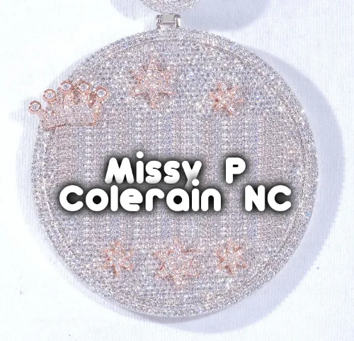 CUSTOM LETTER NECKLACE 3D BIG CROWN DISC sold by The GUU Shop