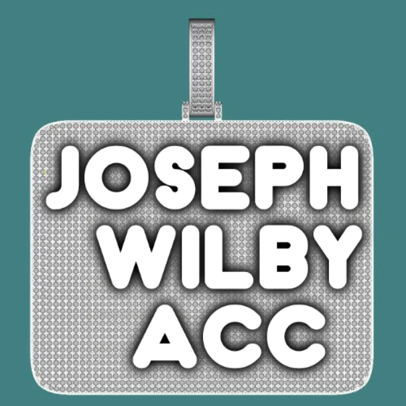 CUSTOM LETTER NECKLACE 3D BIG SQUARE sold by The GUU Shop