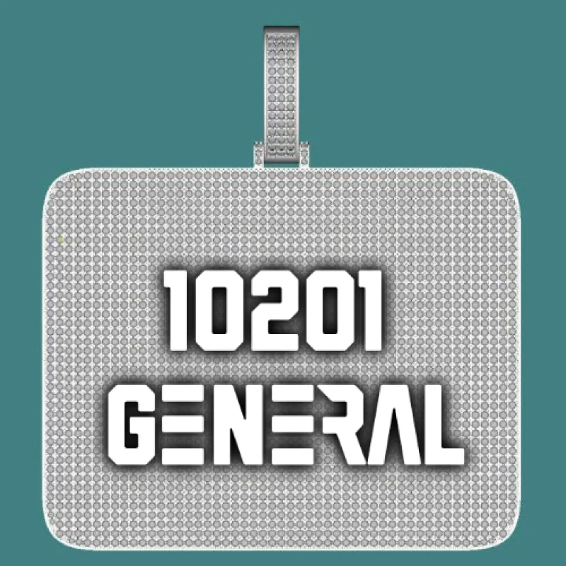 CUSTOM LETTER NECKLACE 3D BIG SQUARE sold by The GUU Shop