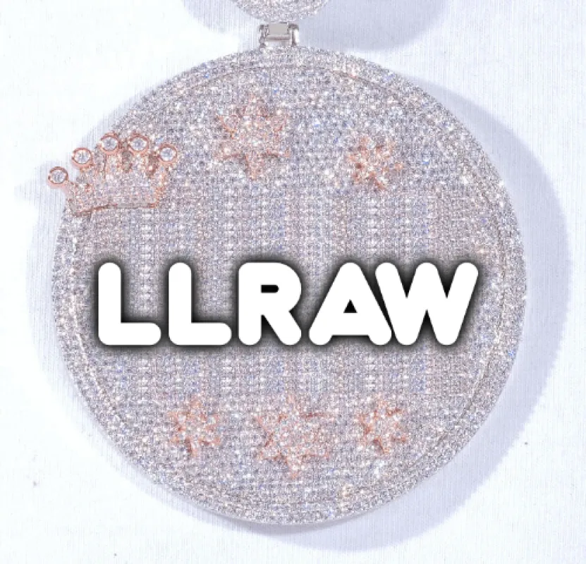 CUSTOM LETTER NECKLACE 3D BIG CROWN DISC made by The GUU Shop