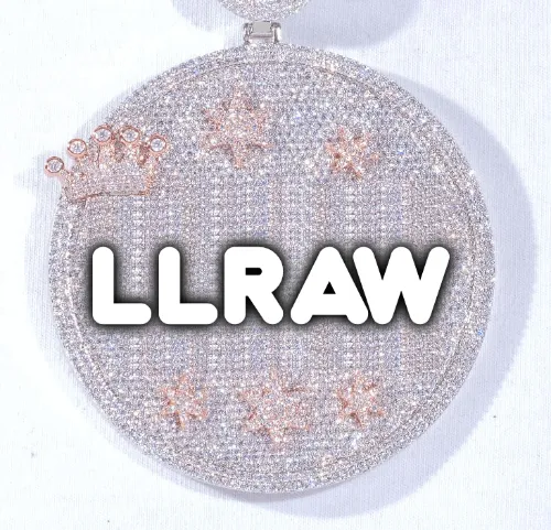 CUSTOM LETTER NECKLACE 3D BIG CROWN DISC sold by The GUU Shop