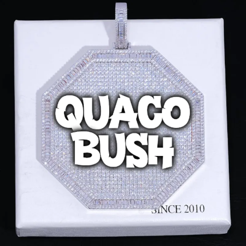 CUSTOM LETTER NECKLACE 3D BIG OCTAGON sold by The GUU Shop