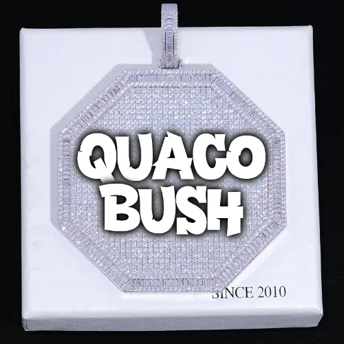CUSTOM LETTER NECKLACE 3D BIG OCTAGON sold by The GUU Shop