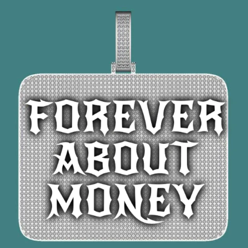 CUSTOM LETTER NECKLACE 3D BIG SQUARE sold by The GUU Shop