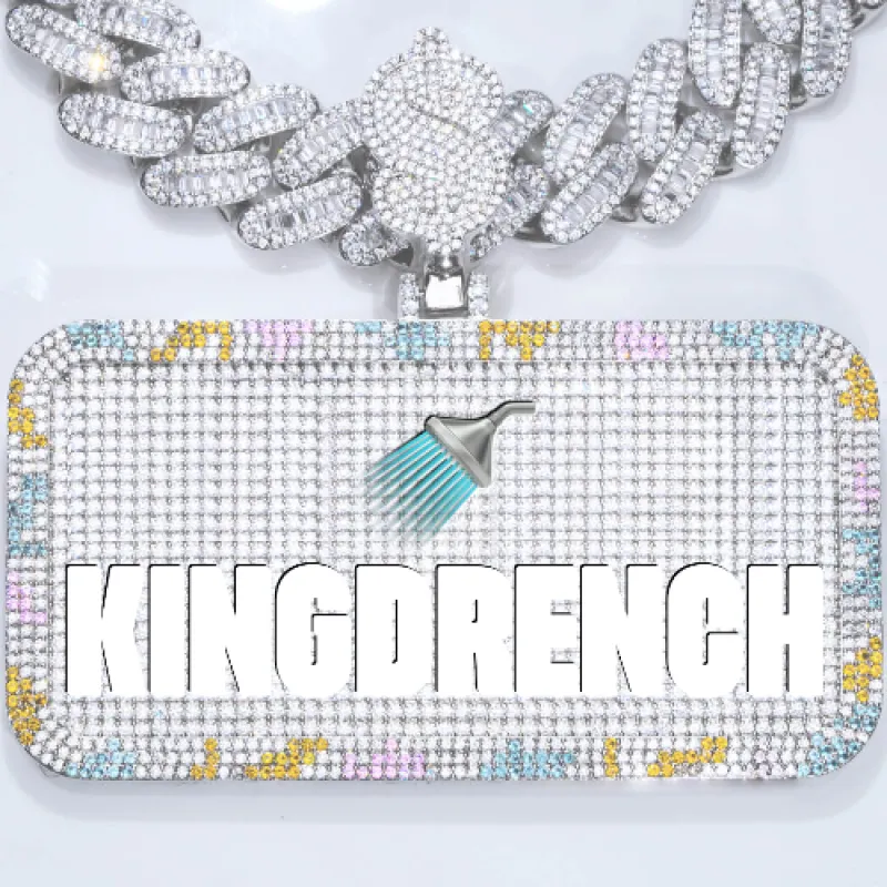 CUSTOM LETTER NECKLACE 3D COLORFUL SQUARE sold by The GUU Shop