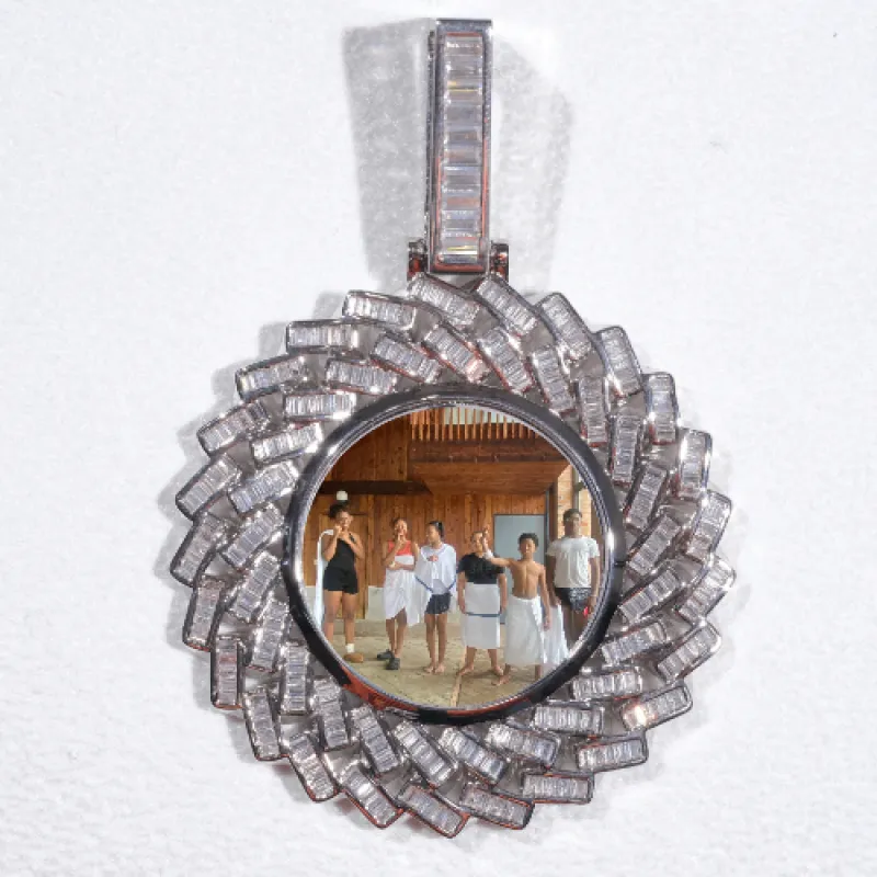 Large 3D Baguette Custom Picture Pendant sold by The GUU Shop
