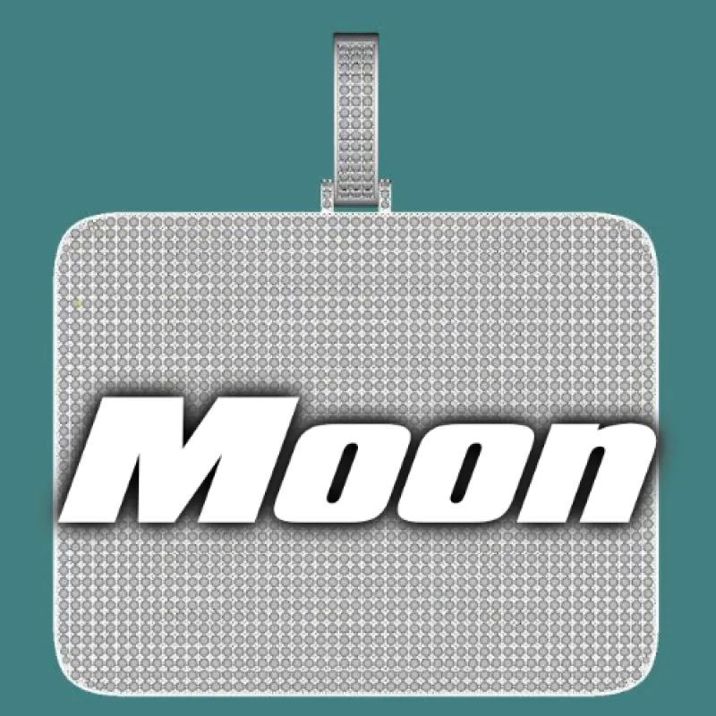 CUSTOM LETTER NECKLACE 3D BIG SQUARE sold by The GUU Shop