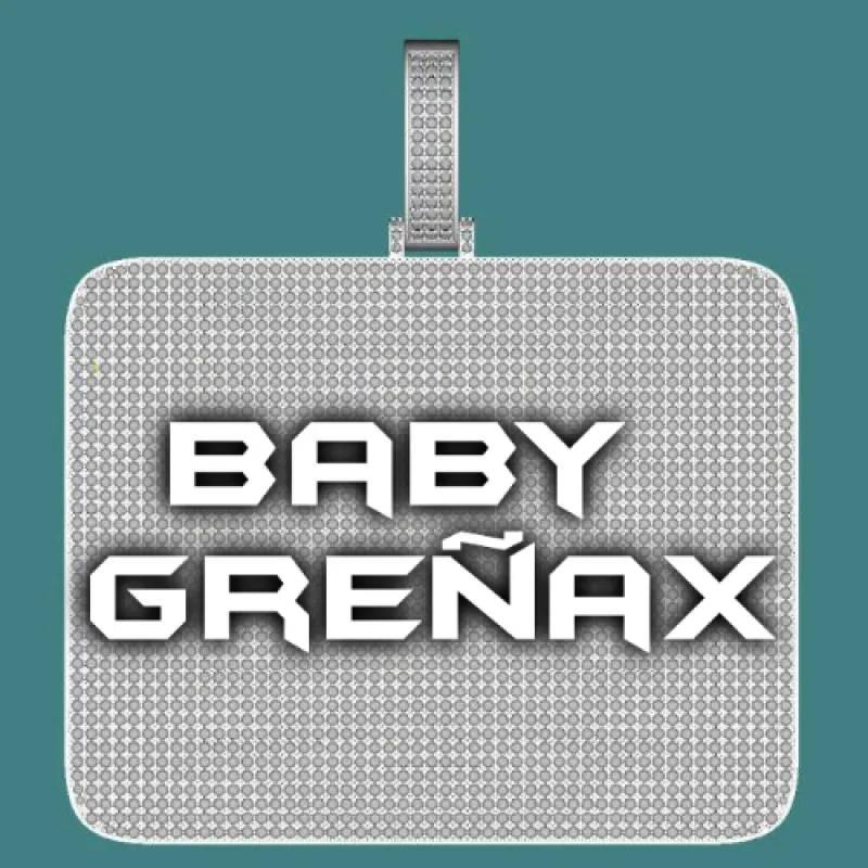 CUSTOM LETTER NECKLACE 3D BIG SQUARE sold by The GUU Shop