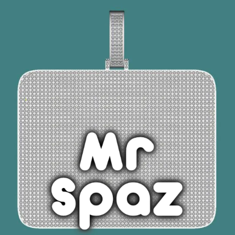 CUSTOM LETTER NECKLACE 3D BIG SQUARE sold by The GUU Shop