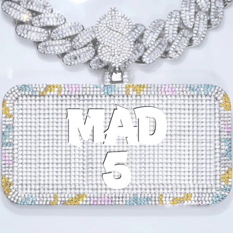 CUSTOM LETTER NECKLACE 3D COLORFUL SQUARE sold by The GUU Shop