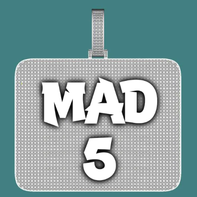 CUSTOM LETTER NECKLACE 3D BIG SQUARE sold by The GUU Shop