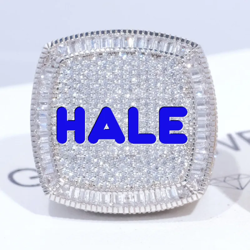 CUSTOM LETTER 3D ICED RING sold by The GUU Shop