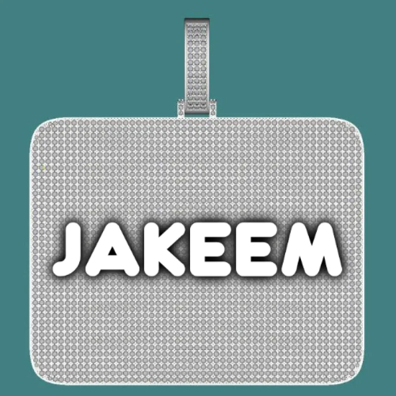 CUSTOM LETTER NECKLACE 3D BIG SQUARE sold by The GUU Shop