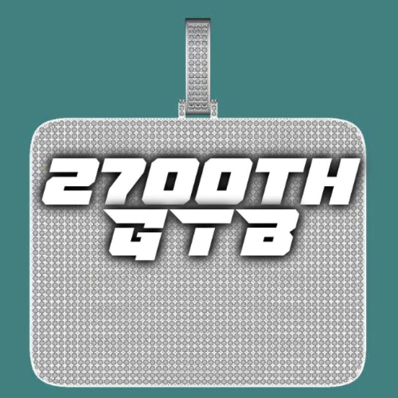 CUSTOM LETTER NECKLACE 3D BIG SQUARE sold by The GUU Shop