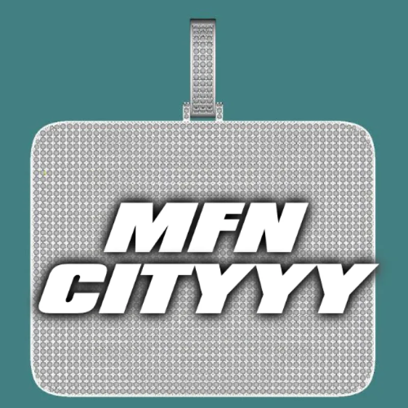 CUSTOM LETTER NECKLACE 3D BIG SQUARE sold by The GUU Shop