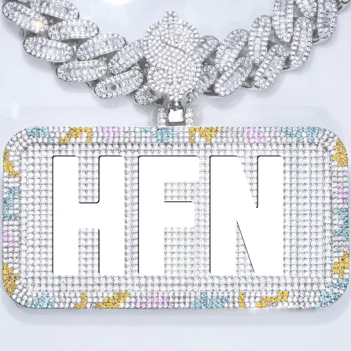 CUSTOM LETTER NECKLACE 3D COLORFUL SQUARE sold by The GUU Shop