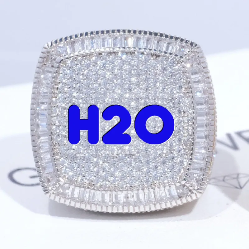 CUSTOM LETTER 3D ICED RING sold by The GUU Shop