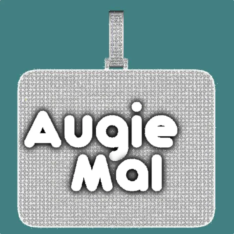 CUSTOM LETTER NECKLACE 3D BIG SQUARE sold by The GUU Shop