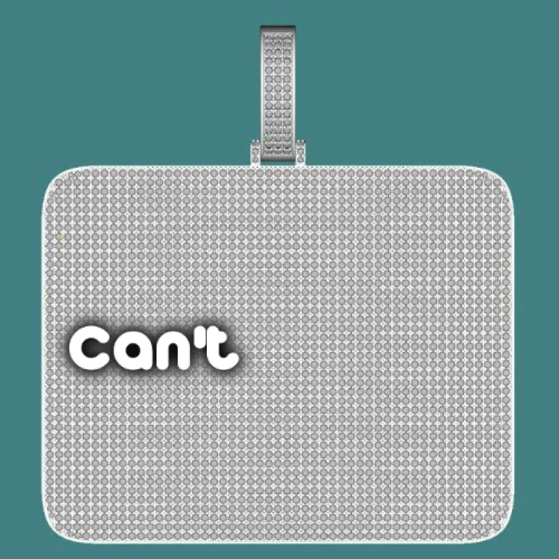 CUSTOM LETTER NECKLACE 3D BIG SQUARE sold by The GUU Shop