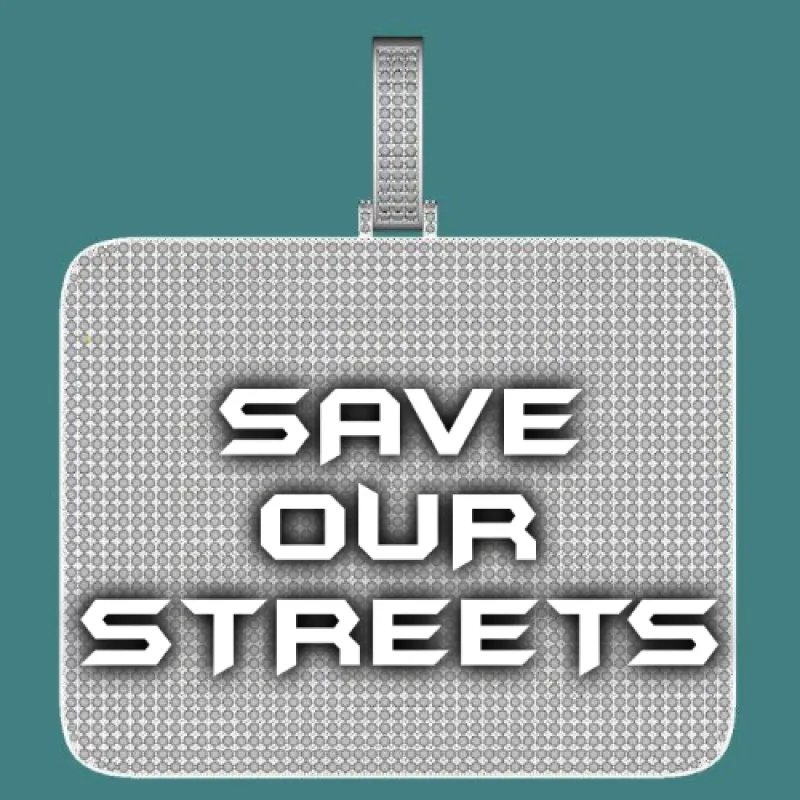 CUSTOM LETTER NECKLACE 3D BIG SQUARE sold by The GUU Shop