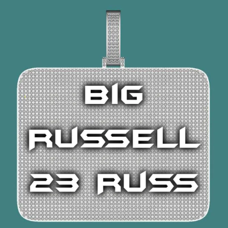 CUSTOM LETTER NECKLACE 3D BIG SQUARE sold by The GUU Shop