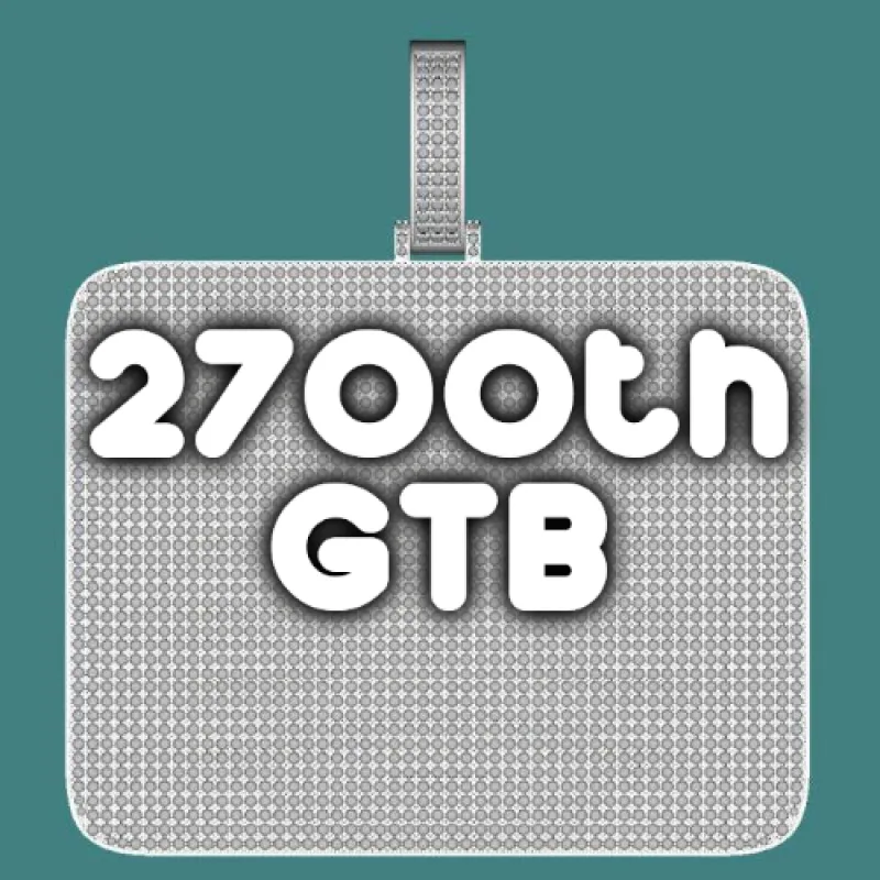 CUSTOM LETTER NECKLACE 3D BIG SQUARE sold by The GUU Shop