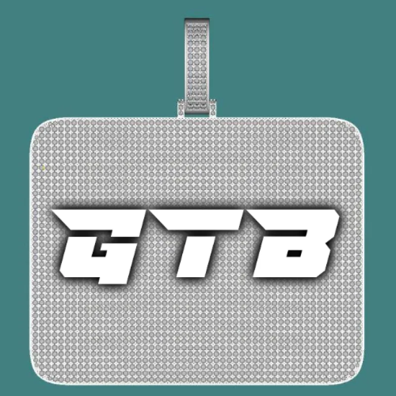 CUSTOM LETTER NECKLACE 3D BIG SQUARE sold by The GUU Shop