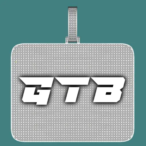 CUSTOM LETTER NECKLACE 3D BIG SQUARE sold by The GUU Shop