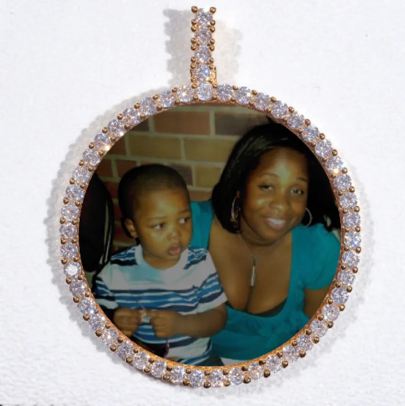 LARGE 3D CIRCLE CUSTOM PICTURE PENDANT sold by The GUU Shop