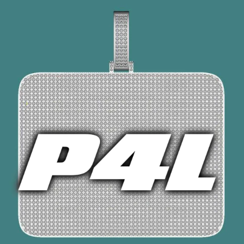 CUSTOM LETTER NECKLACE 3D BIG SQUARE sold by The GUU Shop