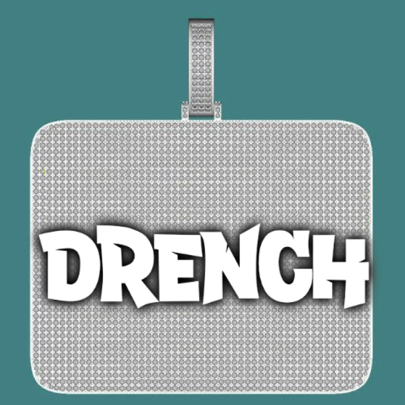 CUSTOM LETTER NECKLACE 3D BIG SQUARE sold by The GUU Shop