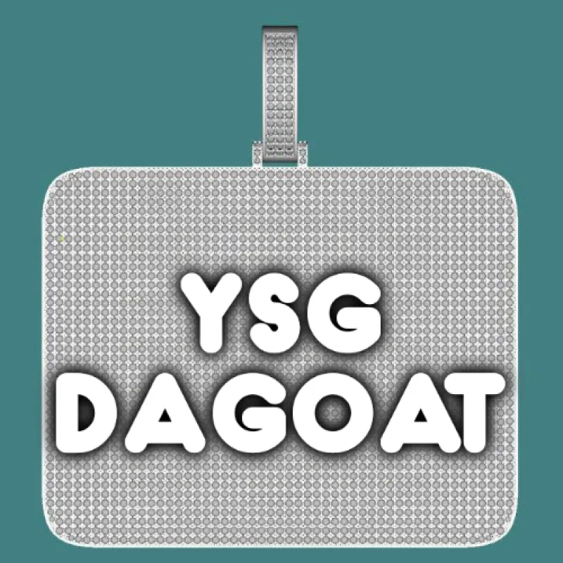 CUSTOM LETTER NECKLACE 3D BIG SQUARE sold by The GUU Shop