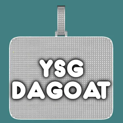 CUSTOM LETTER NECKLACE 3D BIG SQUARE sold by The GUU Shop