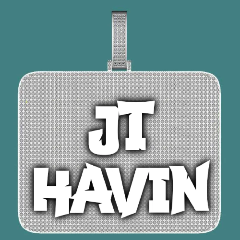 CUSTOM LETTER NECKLACE 3D BIG SQUARE sold by The GUU Shop