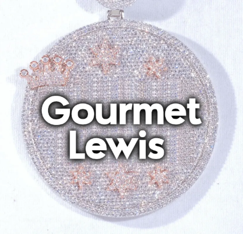 CUSTOM LETTER NECKLACE 3D BIG CROWN DISC sold by The GUU Shop