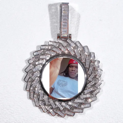 Large 3D Baguette Custom Picture Pendant sold by The GUU Shop